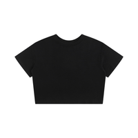 Black and white women's baby tee seamless t-shirt made of 100% cotton, loose fit, 200 GSM fabric, short sleeve, round neck, casual and sporty style