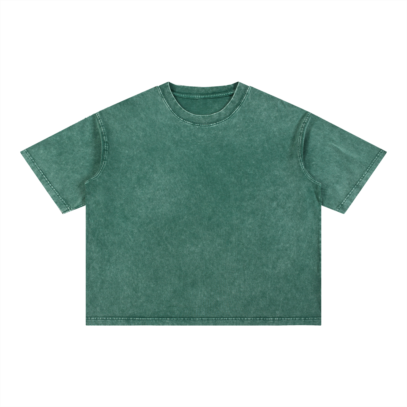 Mineral Wash Boxy Cotton T-Shirt | Oversized Drop Shoulder Crop Tee