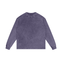 Acid Wash Oversized Long Sleeve Unisex Cotton T-Shirt