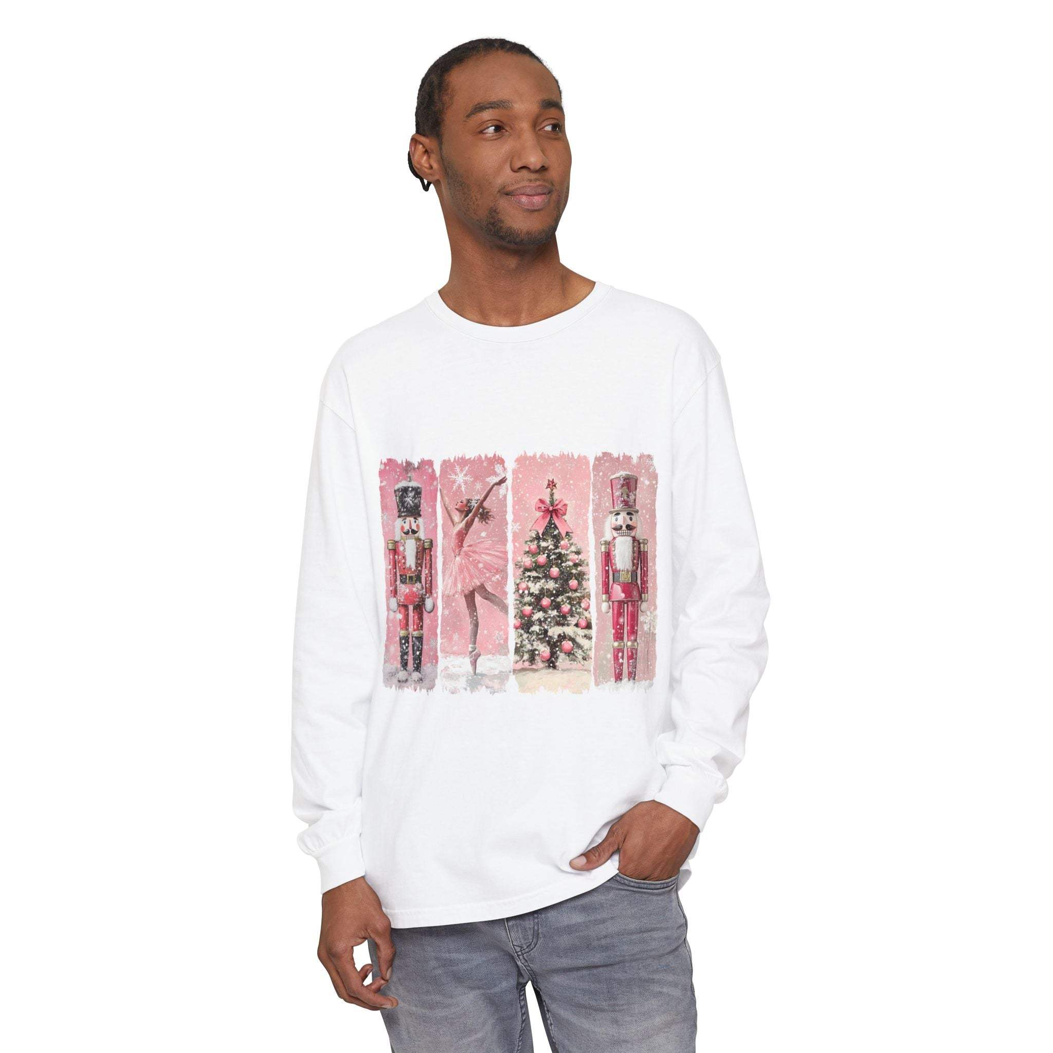 Holiday Nutcracker Watercolor Long-Sleeve Tee