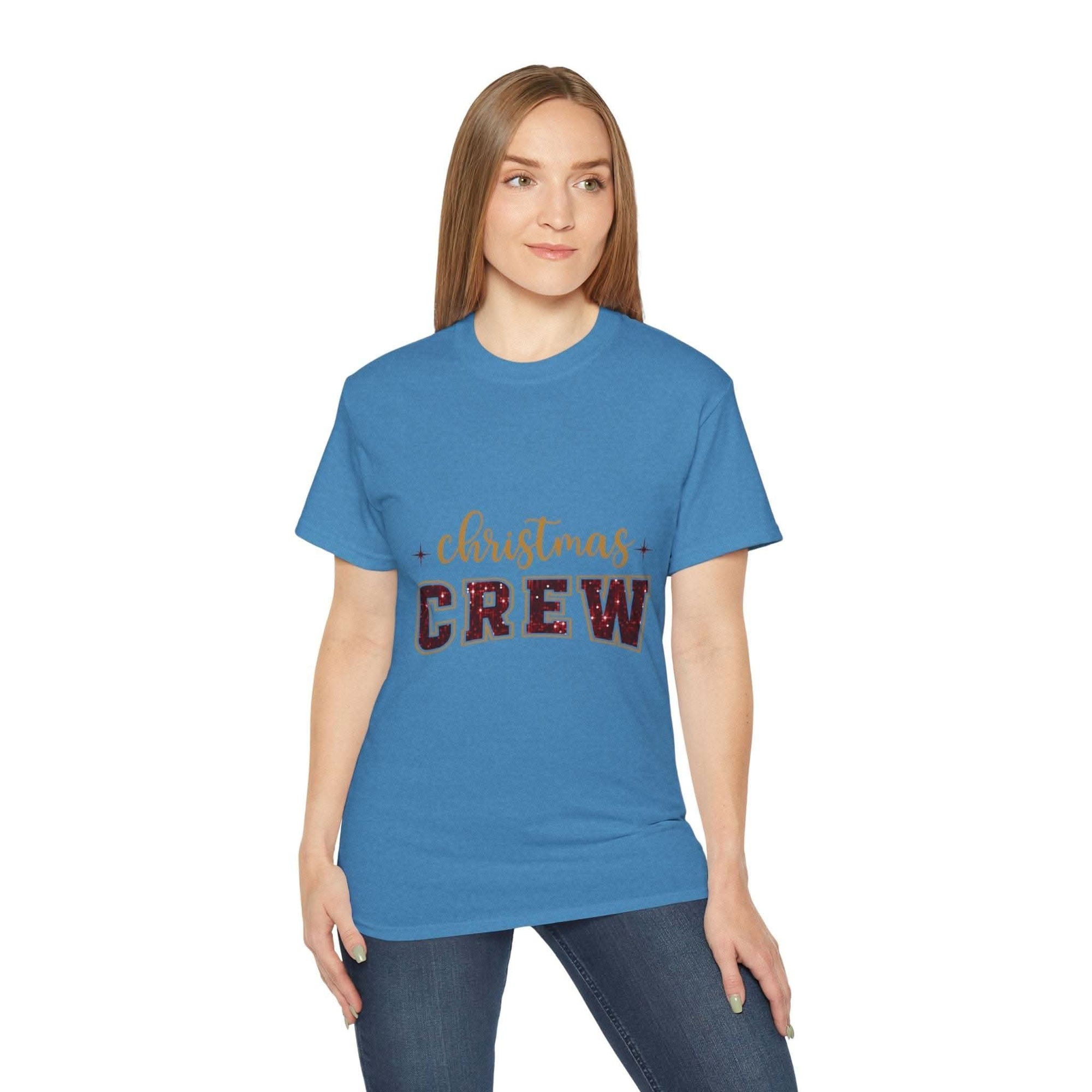 Christmas Crew Faux Glitter Tee
