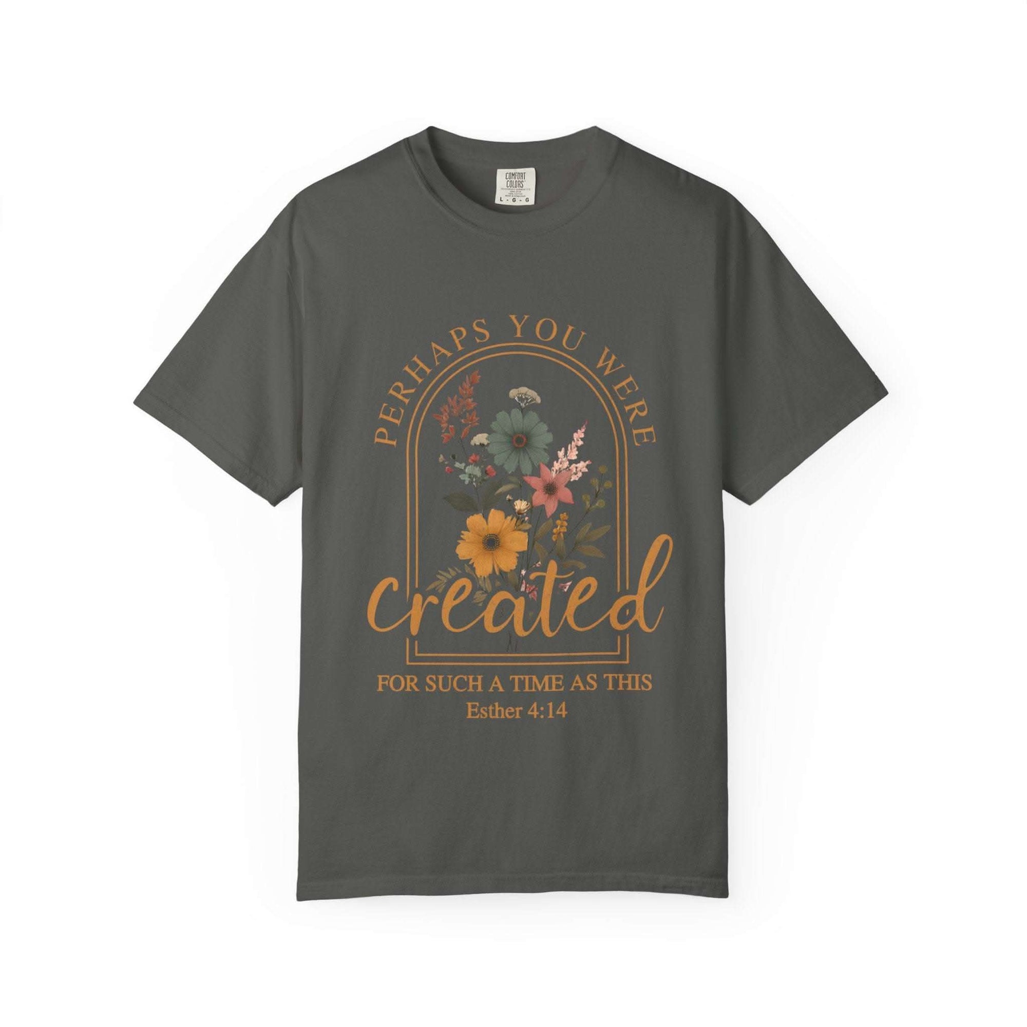 Created For Such A Time As This garment-dyed faith t-shirt with soft washed color and comfortable fit