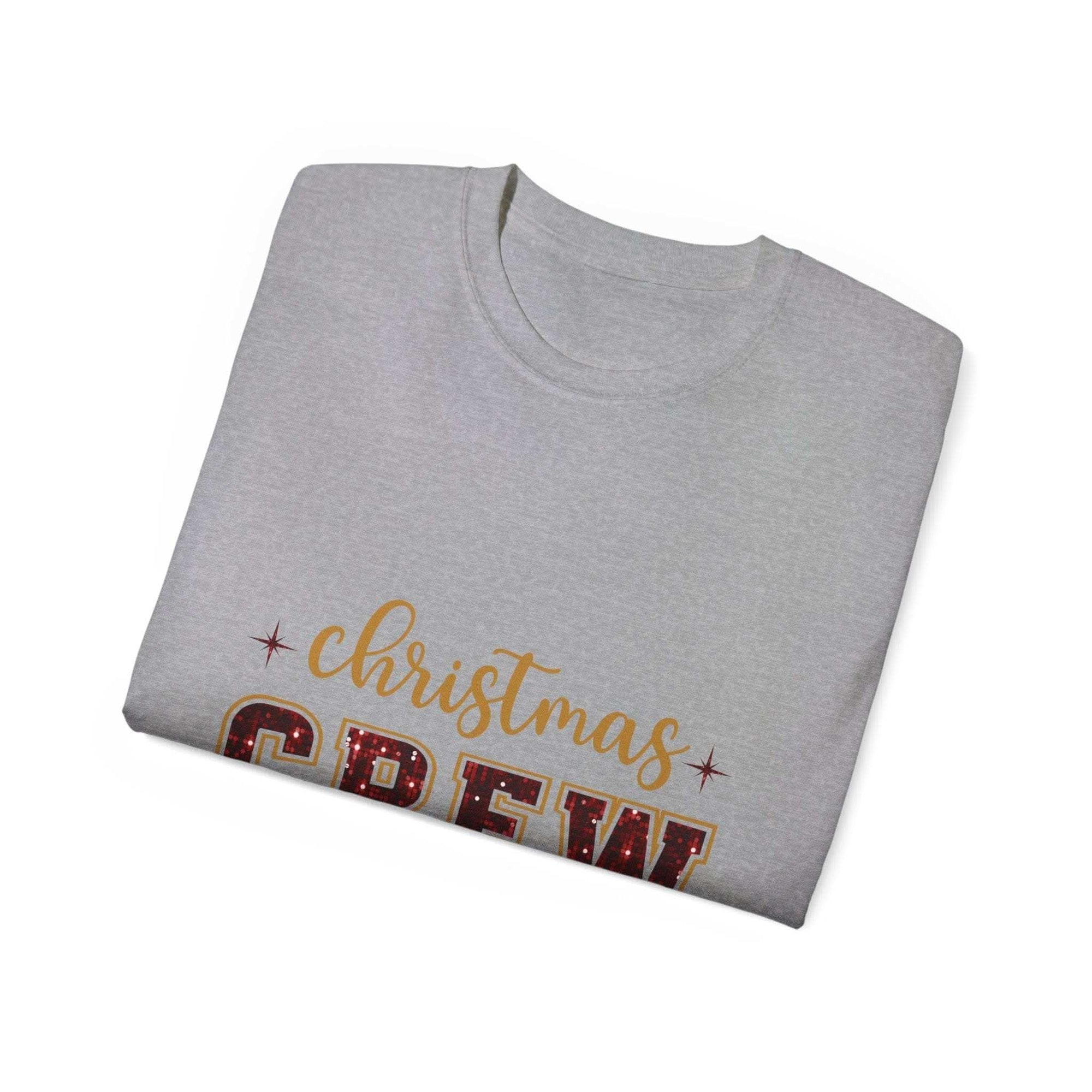 Christmas Crew Faux Glitter Tee
