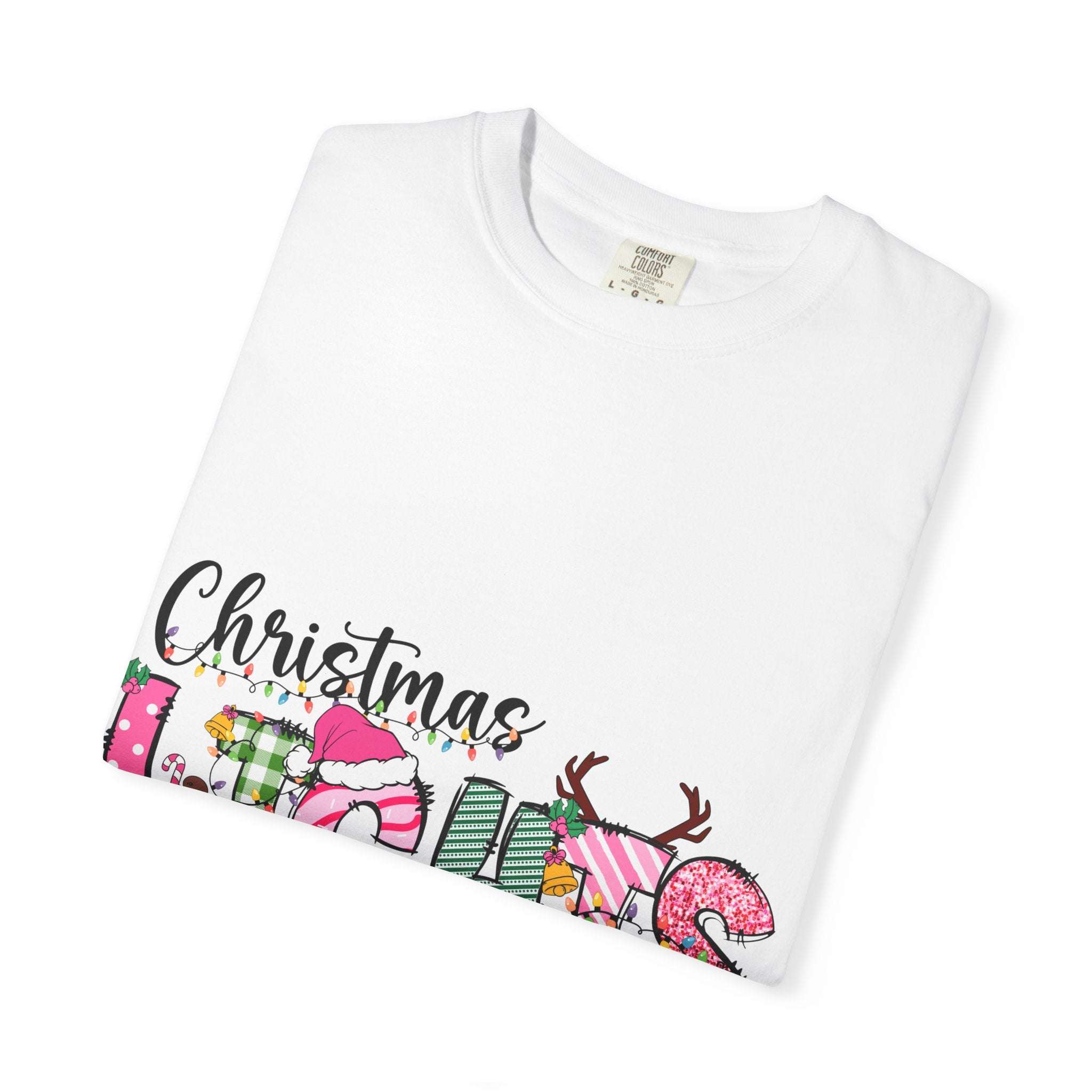 Christmas Lights Are My Favorite Color T-Shirt - Garment Dyed Cotton