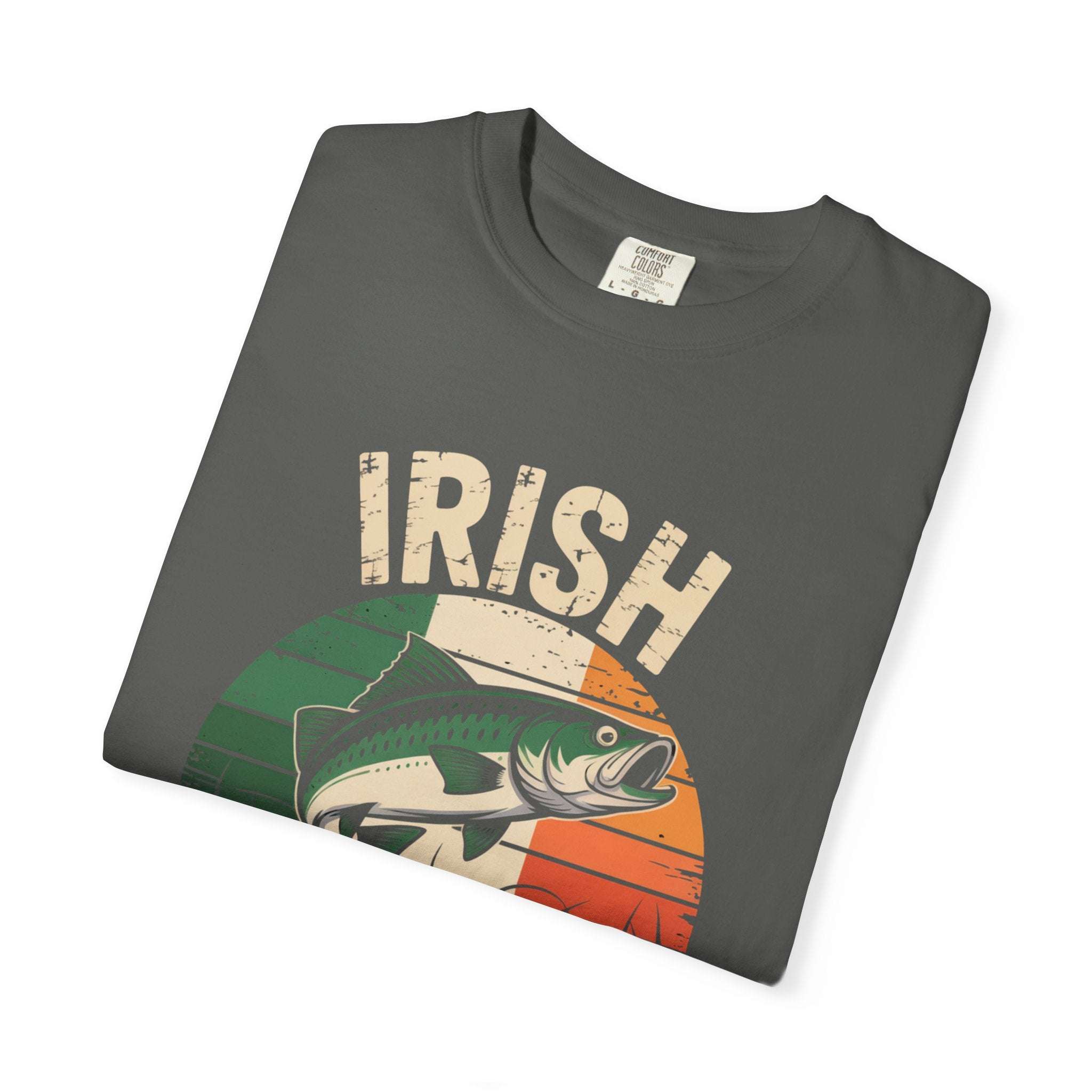 Irish I Was Fishing T-shirt | Fishing Graphic, Irish Flag Trout Design