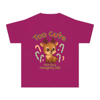 Youth Tee - Too Cute for the Naughty List Christmas Design - Kids tee
