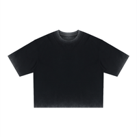 Unisex reverse dyed boxy t-shirt in 100% cotton with casual street style and drop shoulder design
