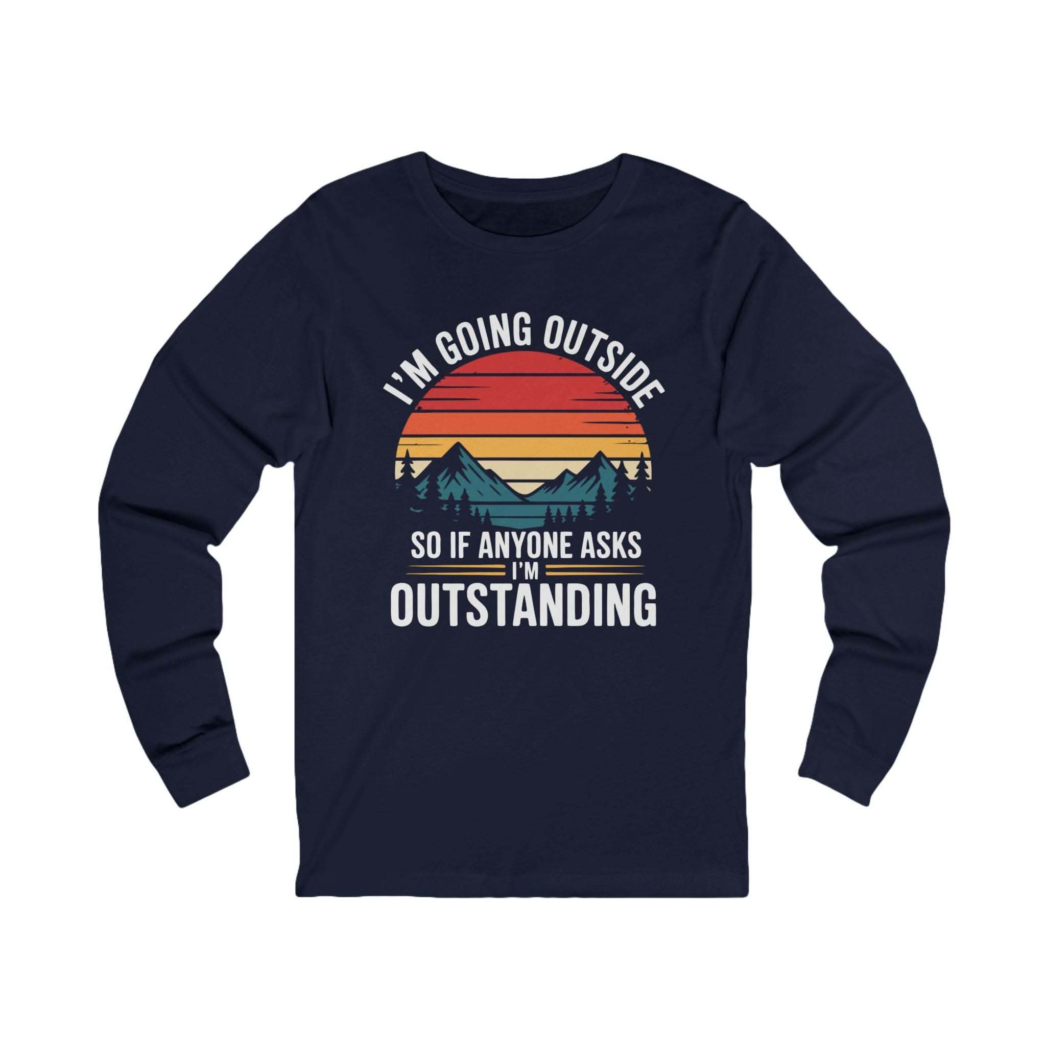 I'm Going Outside Vintage Sunset Mountains Tee | Outdoor Hiking Shirt