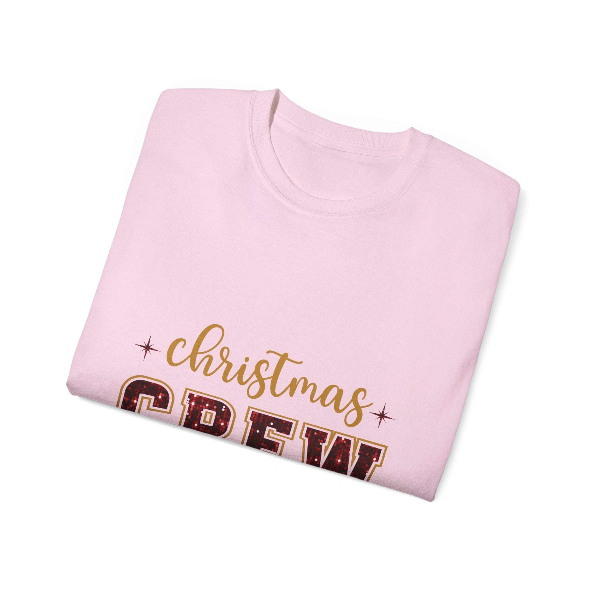 Christmas Crew Faux Glitter Tee