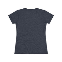 Women T-shirt with festive Mimi Claus design and Santa hat in soft triblend fabric for Christmas holiday
