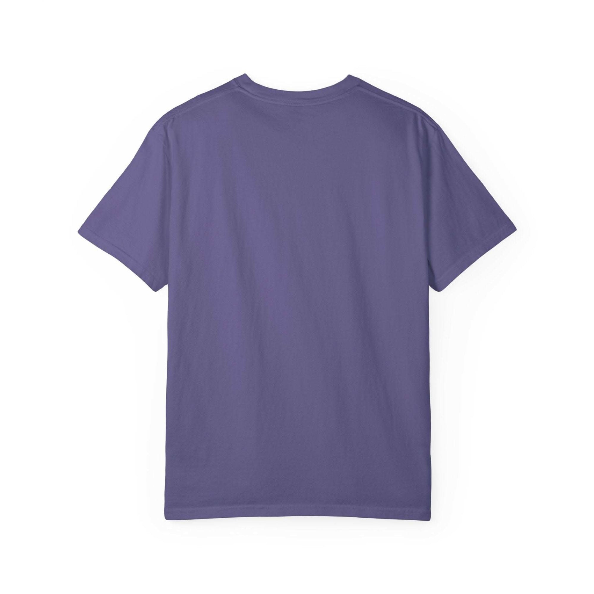 Purple t-shirt on a white background