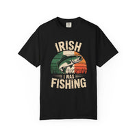 Irish I Was Fishing T-shirt | Fishing Graphic, Irish Flag Trout Design