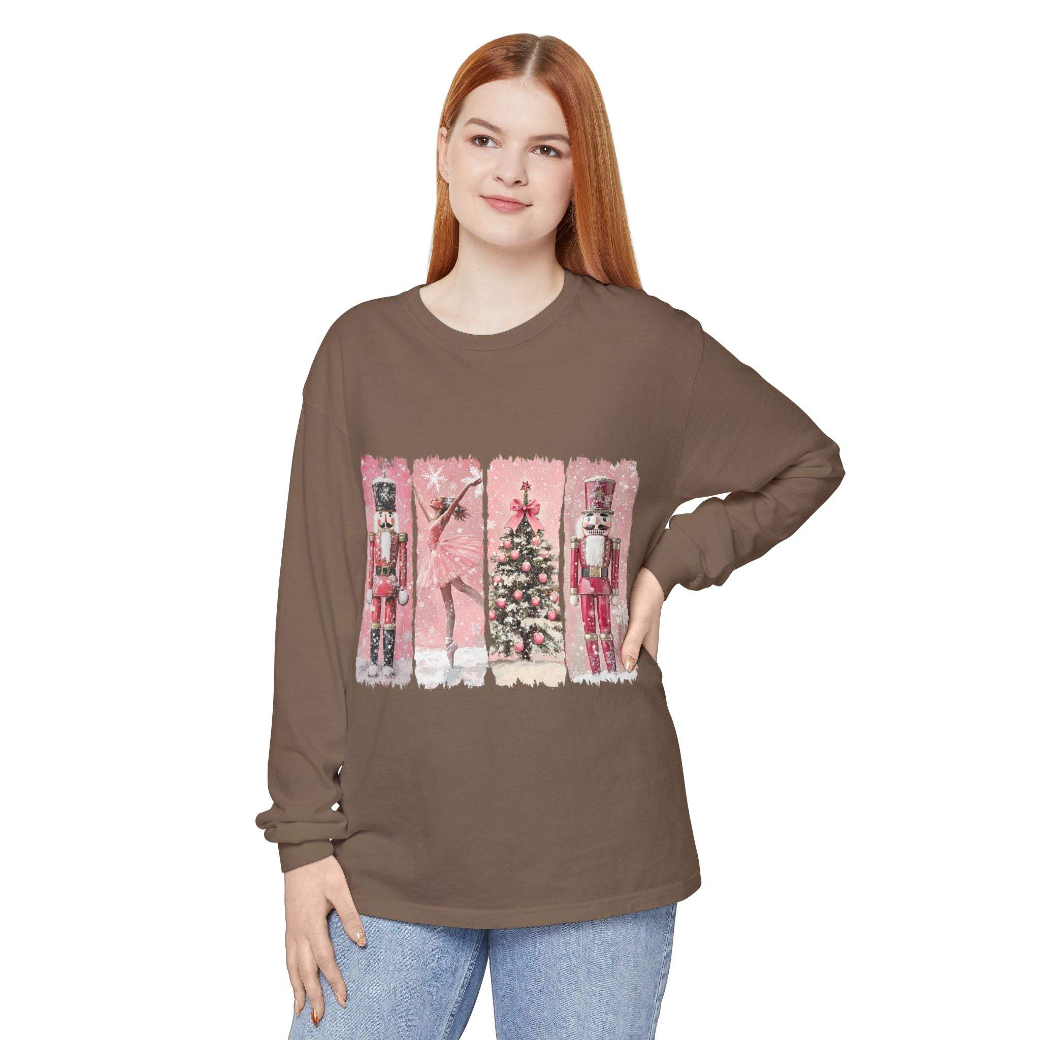 Holiday Nutcracker Watercolor Long-Sleeve Tee