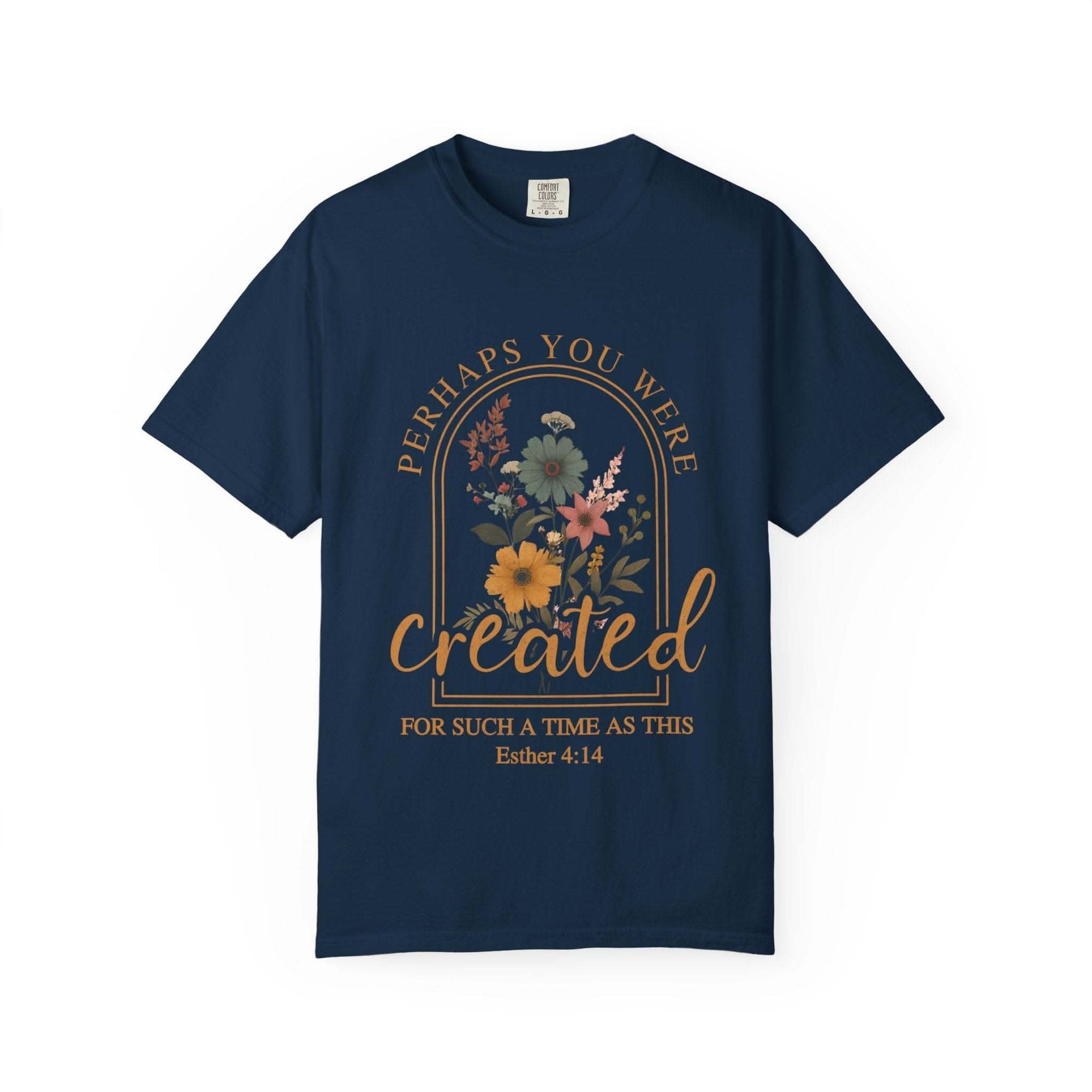 Created For Such A Time As This garment-dyed faith t-shirt with soft washed color and relaxed fit