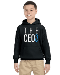 The CEO Unisex Kids Hoodie soft spun yarn cozy double-lined hood durable stitching classic fit