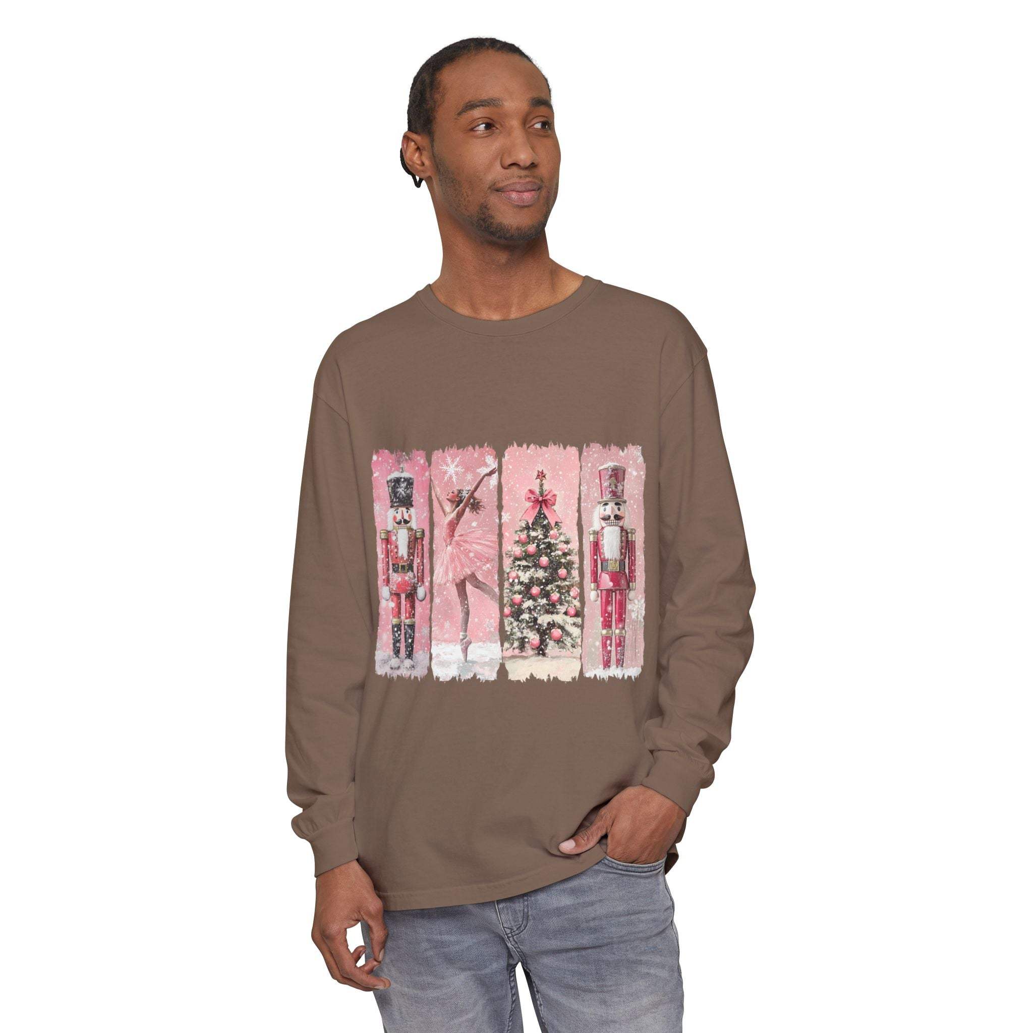 Holiday Nutcracker Watercolor Long-Sleeve Tee