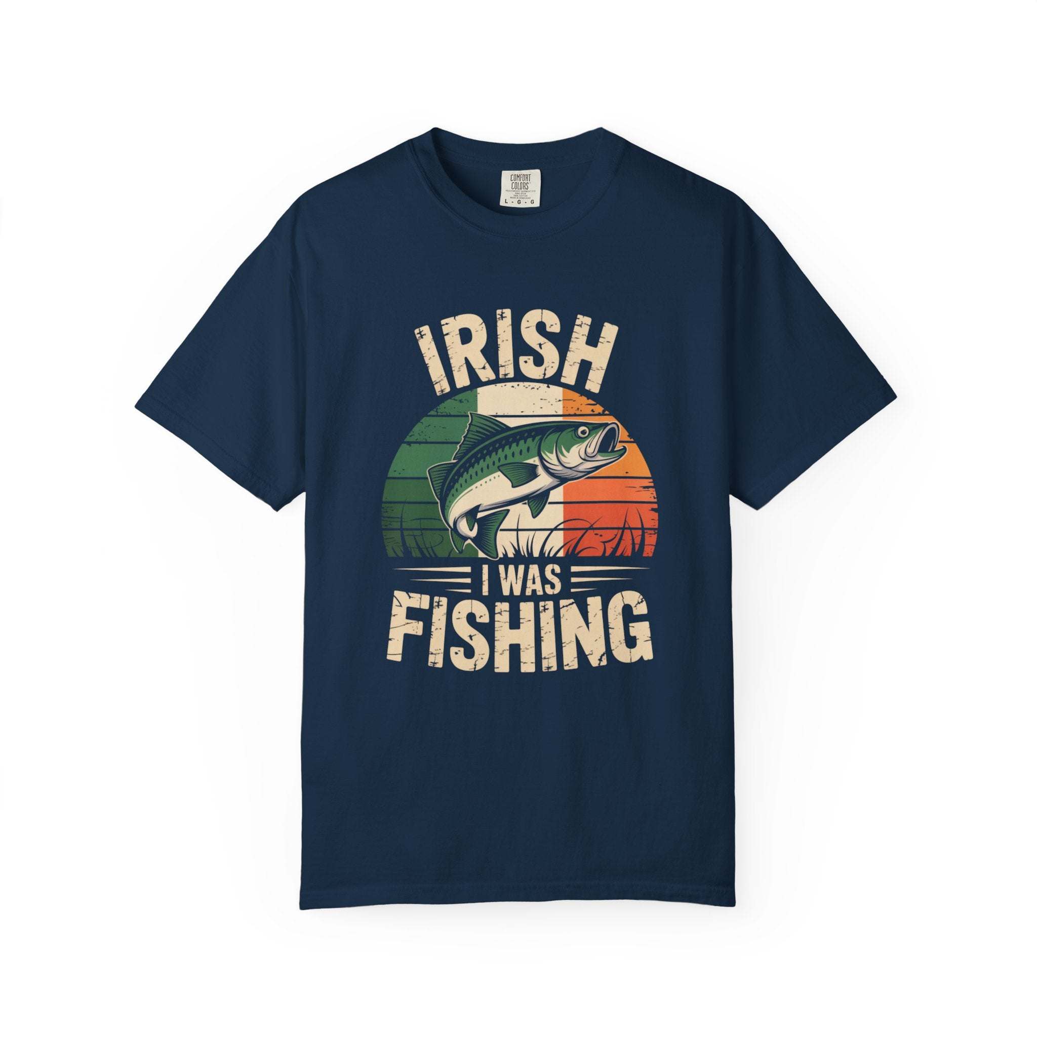 Irish I Was Fishing T-shirt | Fishing Graphic, Irish Flag Trout Design