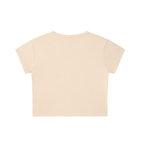 Women's snow washed crop top with vintage finish and soft cotton-spandex blend