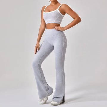 Outdoor Sports Yoga Suits Women's Fitness Set Close-up Fabric