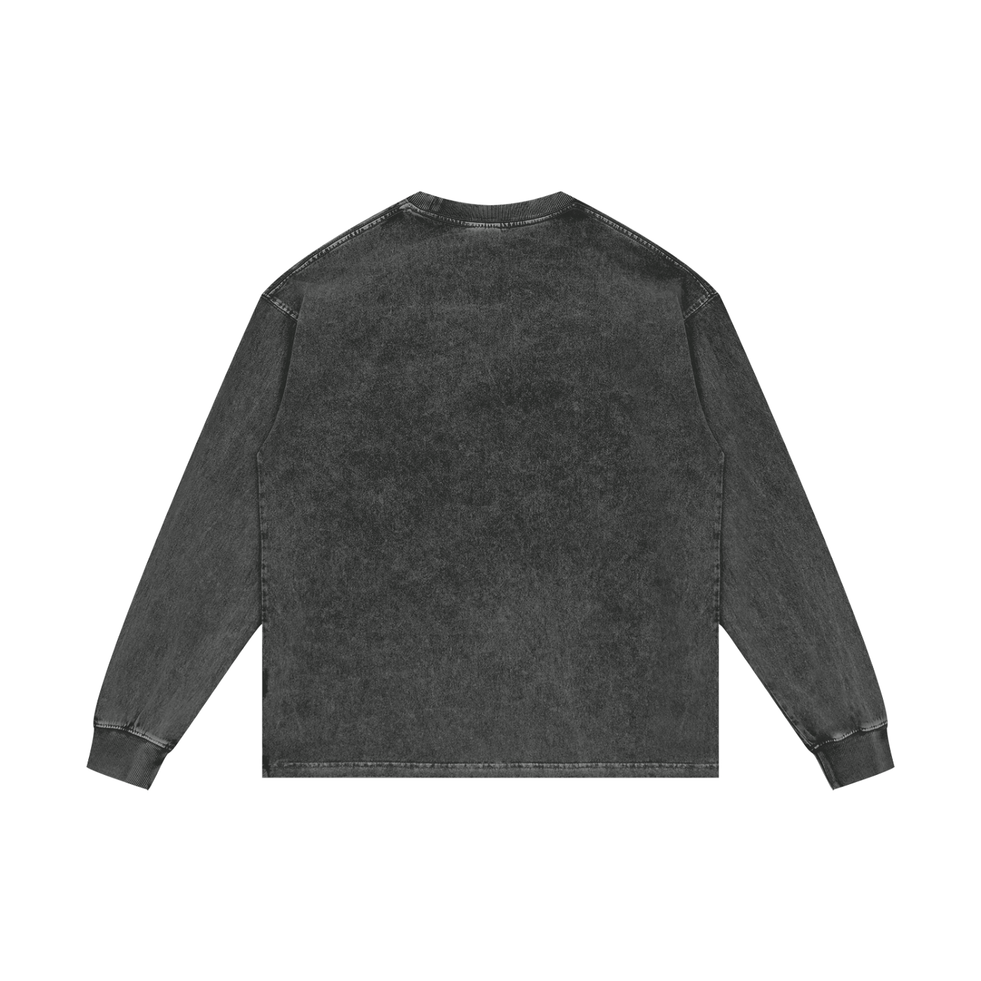 Unisex oversized acid wash long sleeve cotton t-shirt with vintage look