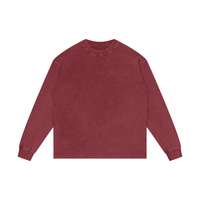 Acid Wash Oversized Long Sleeve Unisex Cotton T-Shirt