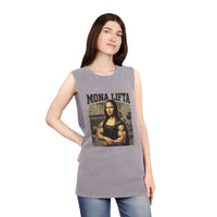 Mona Lifta muscle Mona Lisa tank top | vintage stonewash art tee