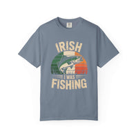 Irish I Was Fishing T-shirt | Fishing Graphic, Irish Flag Trout Design