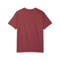 Funny OCD Obsessive Cow Disorder garment-dyed casual T-shirt in maroon color