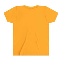 Youth tee featuring Highland Cow with Sunflowers design on soft cotton fabric