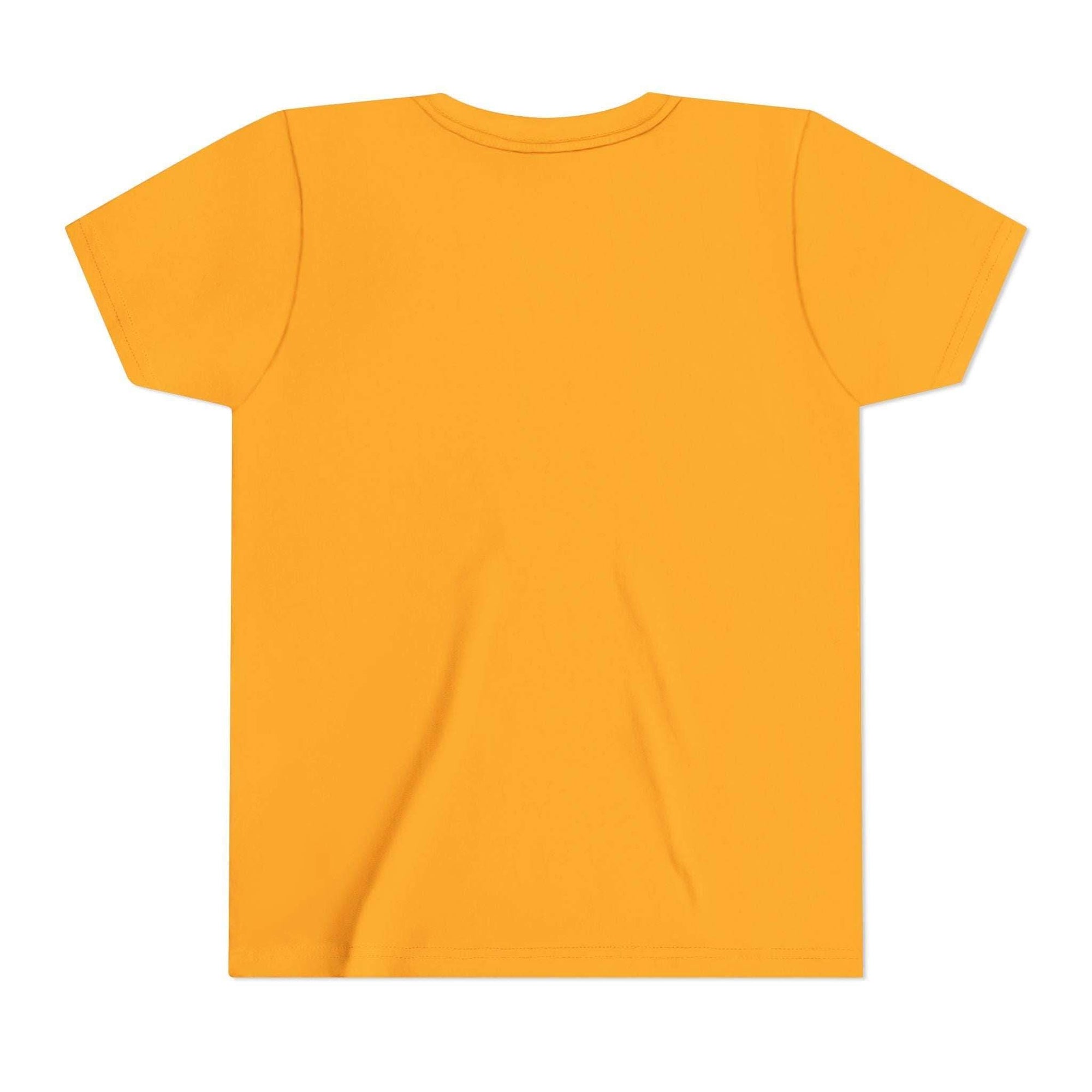 Youth tee featuring Highland Cow with Sunflowers design on soft cotton fabric