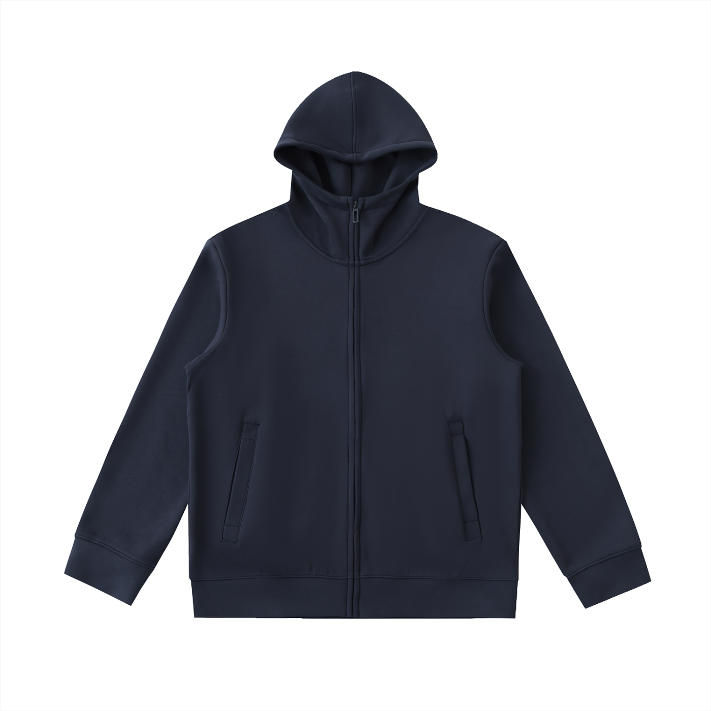 Heavyweight High Neck Zip-Up Hoodie