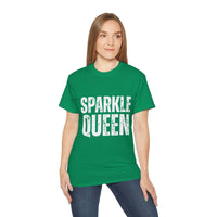 distressed sparkle queen t-shirt for fashionistas