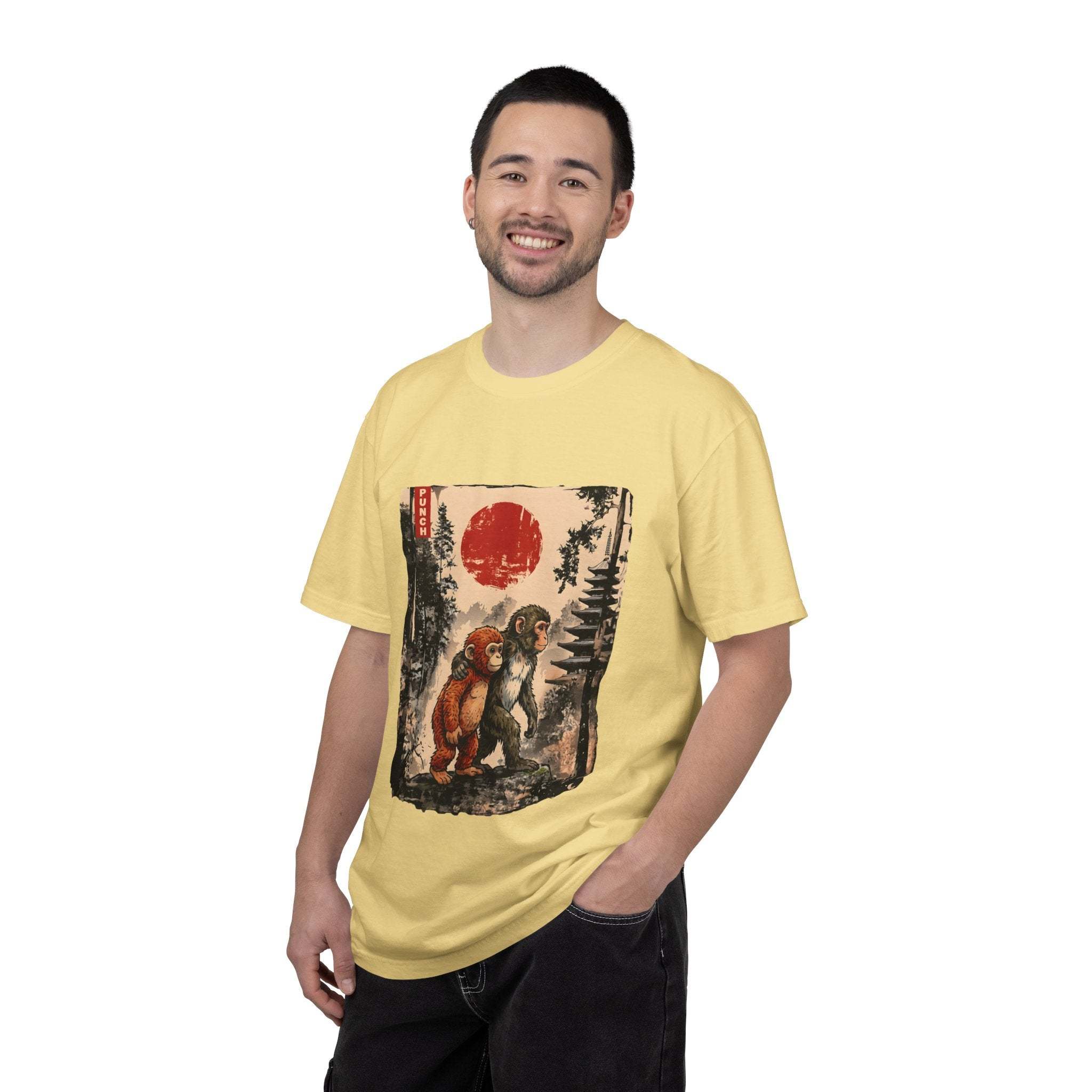 Kawaii Monkey Shirt, Japanese Ukiyoe Animal Tee