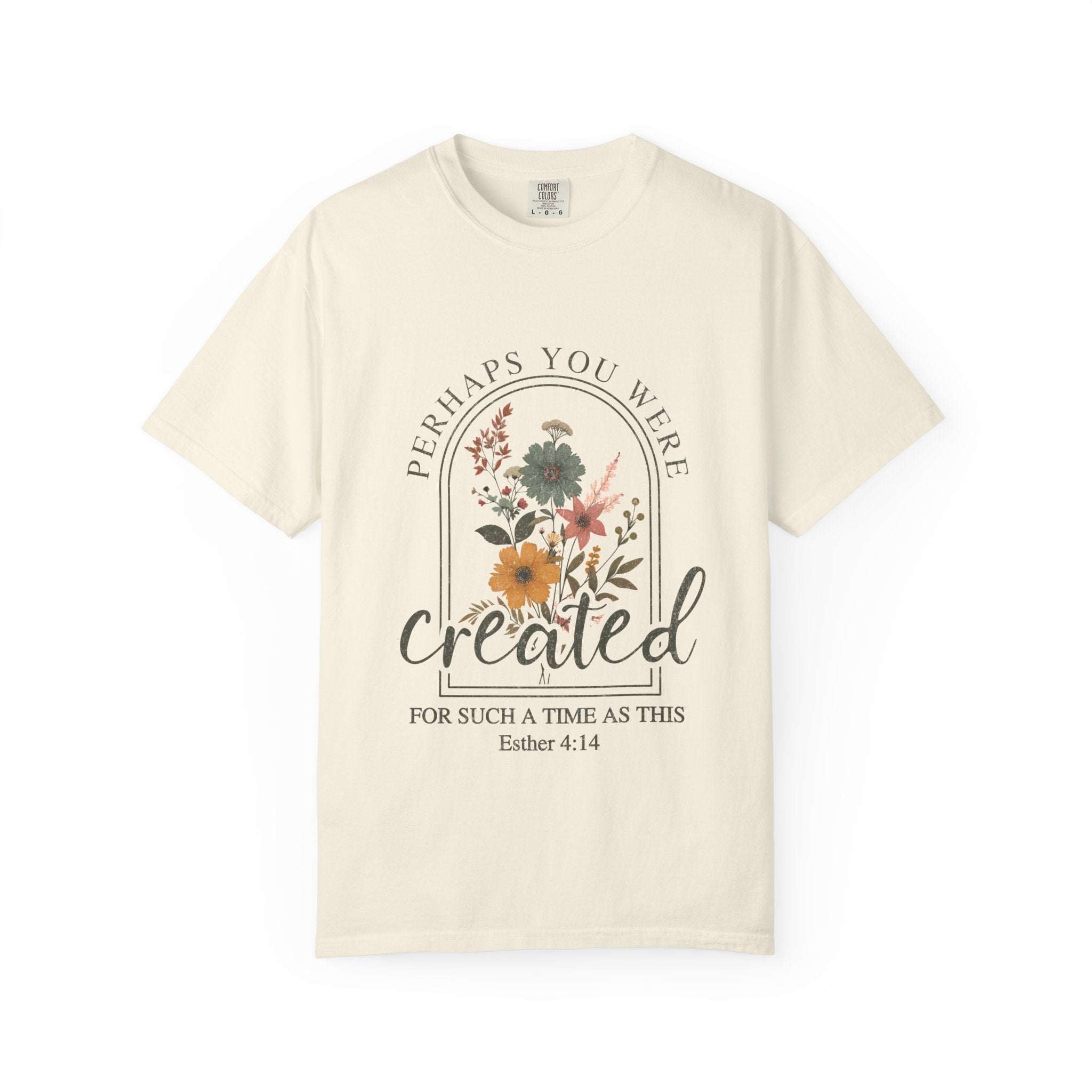 Created For Such A Time As This garment-dyed faith t-shirt with soft washed color and relaxed fit