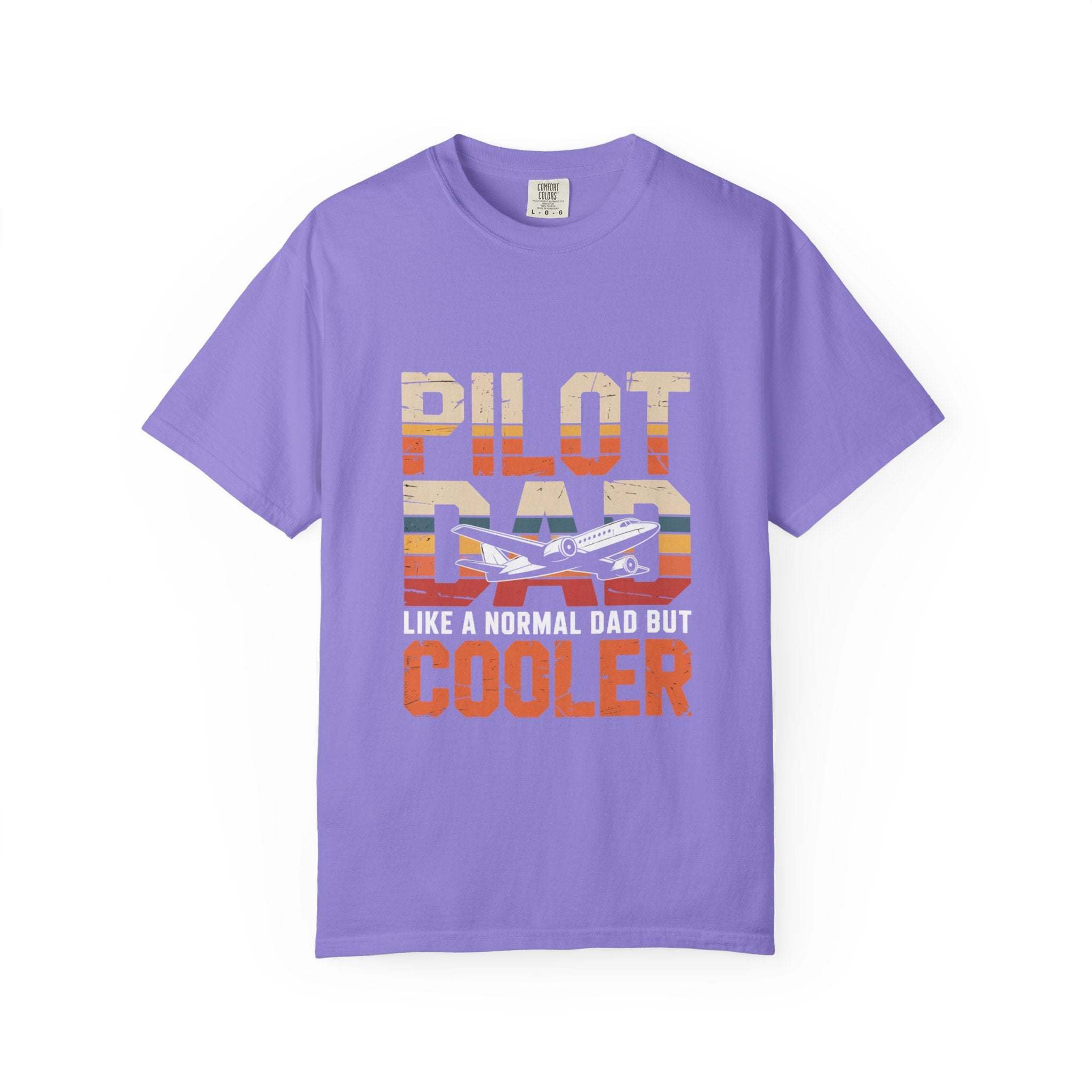Pilot Dad Like a Normal Dad But Cooler T-shirt in vintage style on soft cotton fabric