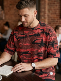 Unisex Boxy Camo Print T-Shirt | Oversized Cotton Streetwear Tee