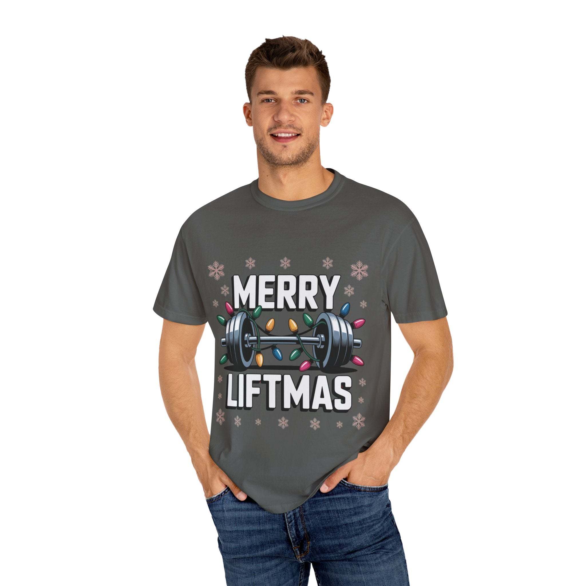 Christmas Workout T-shirt - Merry Liftmas Design