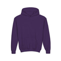 Purple Patchwork Wild Word Hoodie for children with kangaroo pocket and cotton-polyester blend