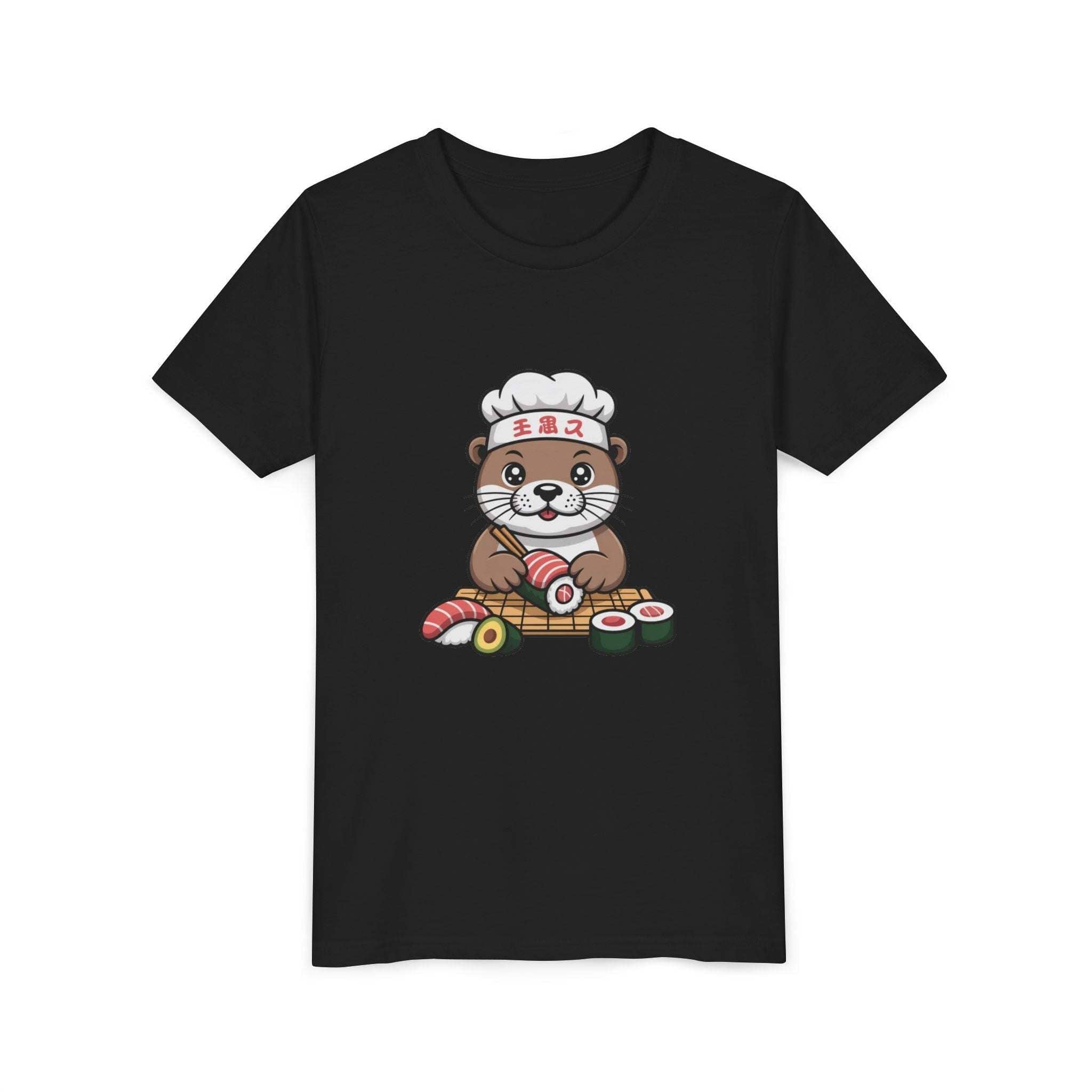Otter Sushi Chef Youth Tee — Cute Otter Sushi Chef Graphic T-Shirt for Kids