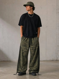 Unisex Camo Wide Leg Sweatpants – Loose Fit Streetwear Pants