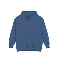 True Navy hoodie featuring a pelican in a Santa hat design by Printify