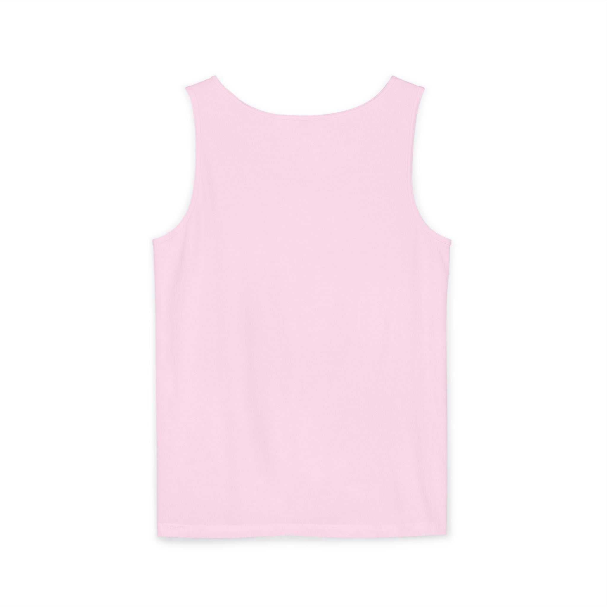 Pink casual tank top with relaxed fit and seamless design