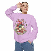Vintage North Pole Book Club sweatshirt with cozy holiday design and soft cotton blend