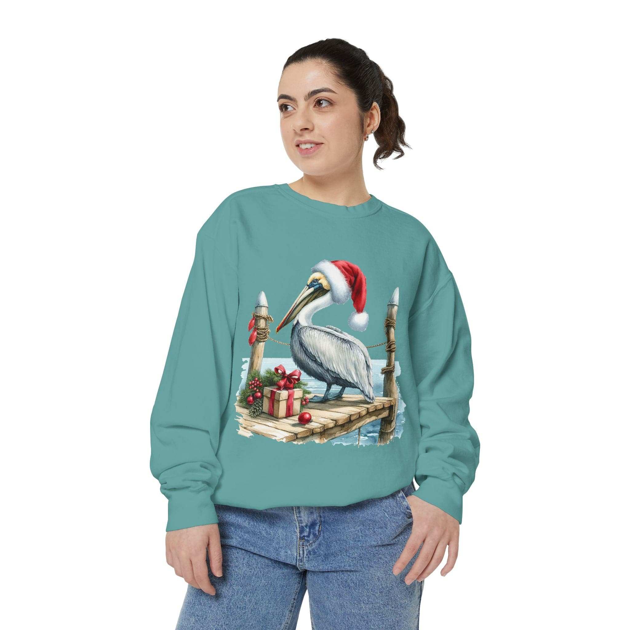 Christmas Pelican Santa Sweatshirt - Festive Holiday Pullover