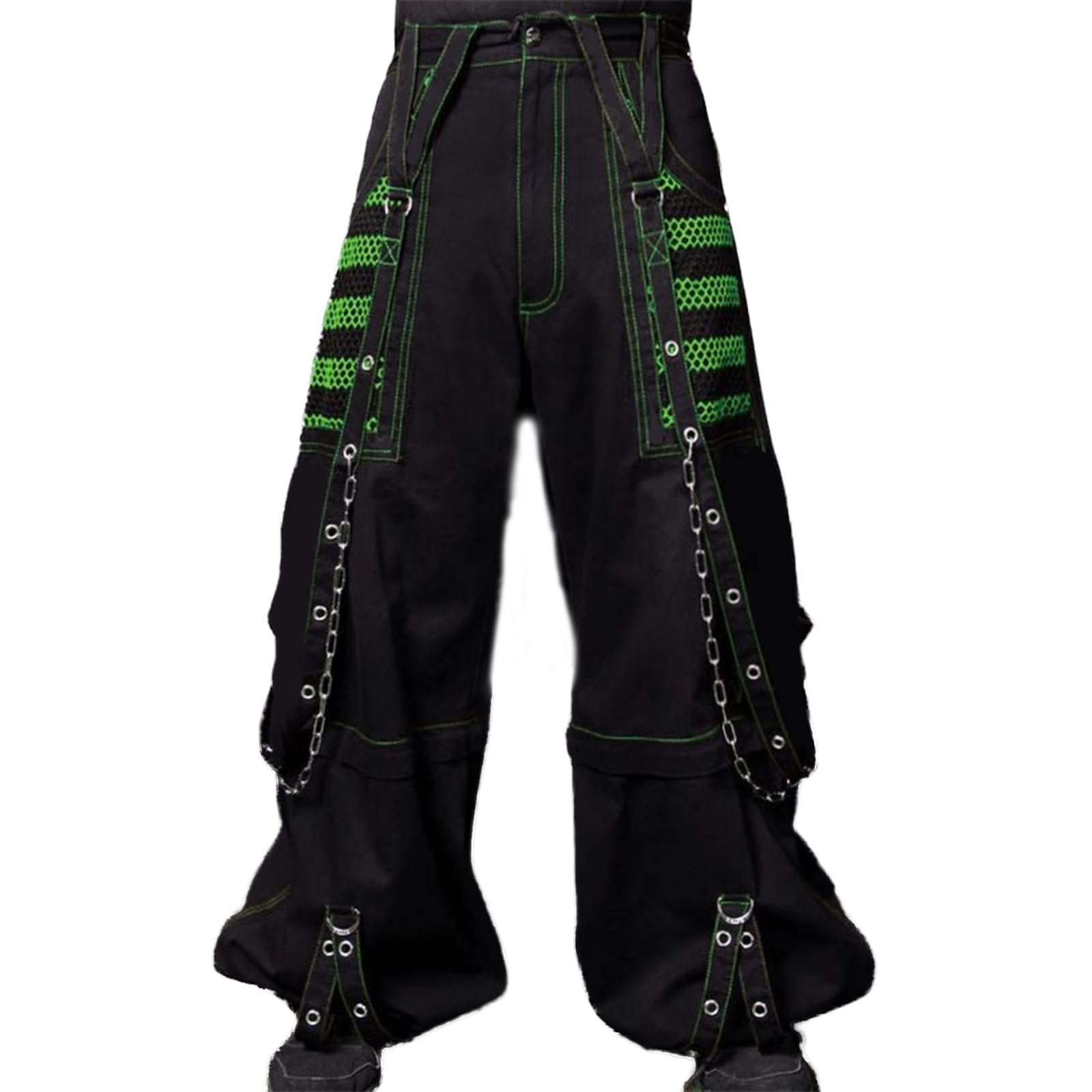 Gothic Green Jeans - Trendy Women's Cargo Pants for Any Occasion