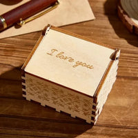 Custom digital music box with personalized photo and voice recording wooden keepsake gift
