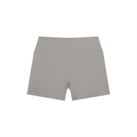 women wearing high rise nylon spandex bodycon yoga shorts during workout session