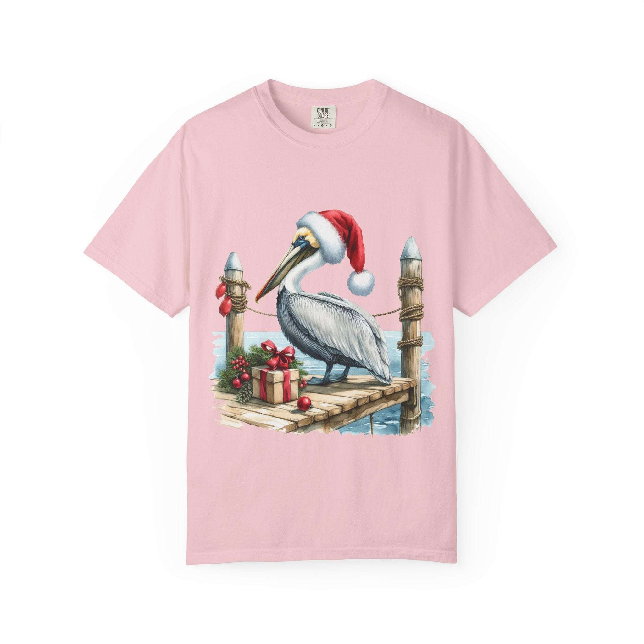 Christmas Pelican Santa T-Shirt - Festive Beach Holiday Tee