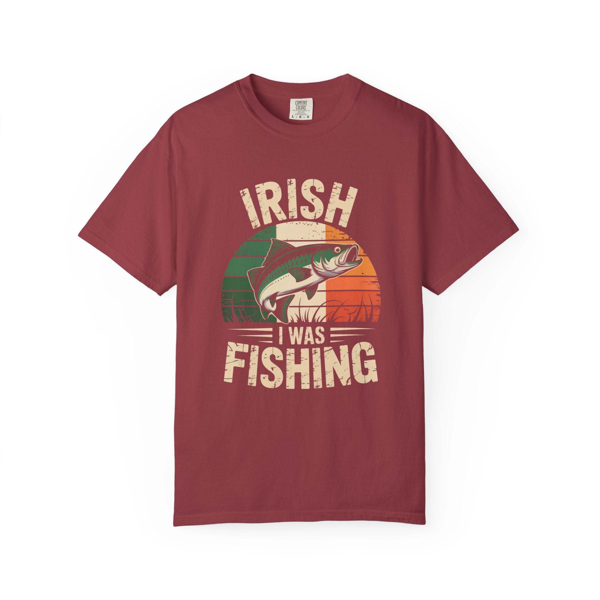 Irish I Was Fishing T-shirt | Fishing Graphic, Irish Flag Trout Design