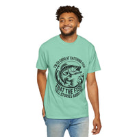 Fishing T-Shirt with “So Good At Catching Fish That The Fish Tell Stories About Me” slogan on relaxed-fit cotton tee